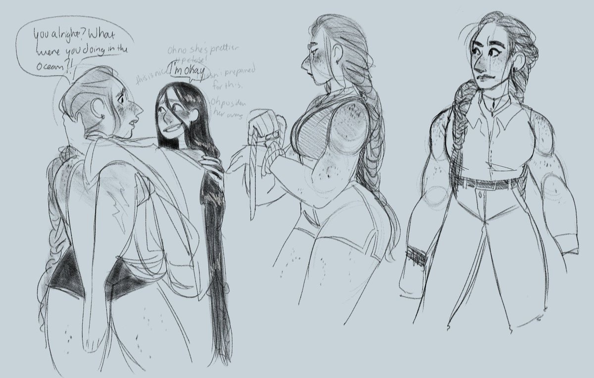 pr_fae's tweet photo. Shit damn I don’t have any new art for Mermay  uhhhh have art from last year of Ko and Sawyer- https://t.co/u1QwpddAVw