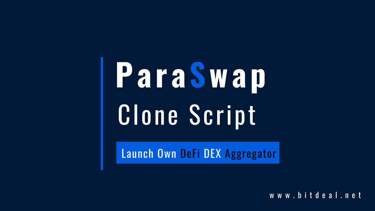 bitdeal001's tweet image. #ParaSwap - A World&apos;s Fastest #DeFiAggregator is generating high #ROI !
It&apos;s time for you to beat the competition!
Launch your own #DEXAggregator like ParaSwap!
Purchase #ParaSwapCloneScript from #Bitdeal Now !!
For live demo -&amp;gt; bit.ly/33zUfQM