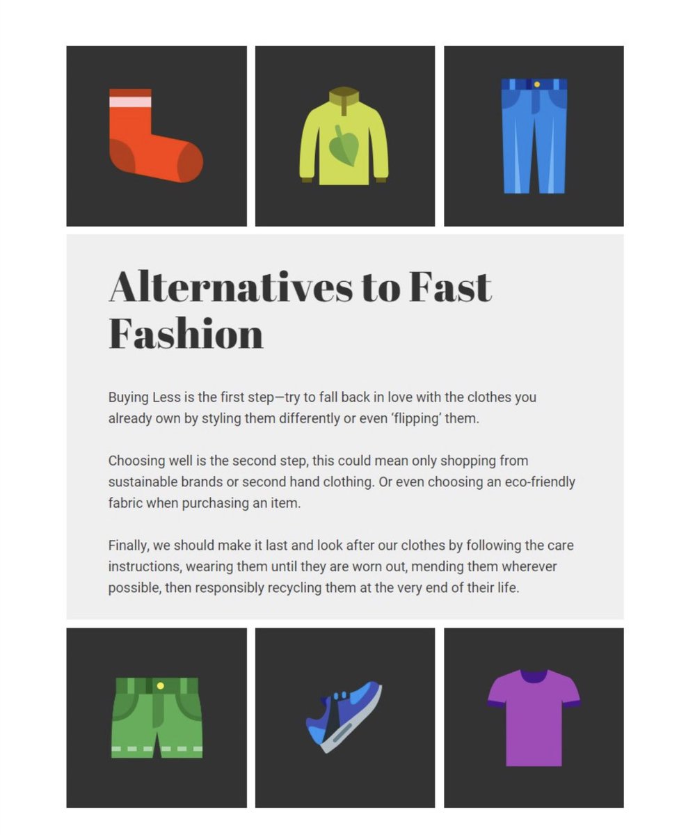 StPaulCSS1's tweet photo. @StPaulCSS1 #EcoClub student eco infographics on #FastFashion created by Alyssa T. and “Why Buying Local Food is Important” created by Emma C. @DPCDSBSchools @EcoSchoolsCAN #Wolverines https://t.co/Q1ytar0tzY