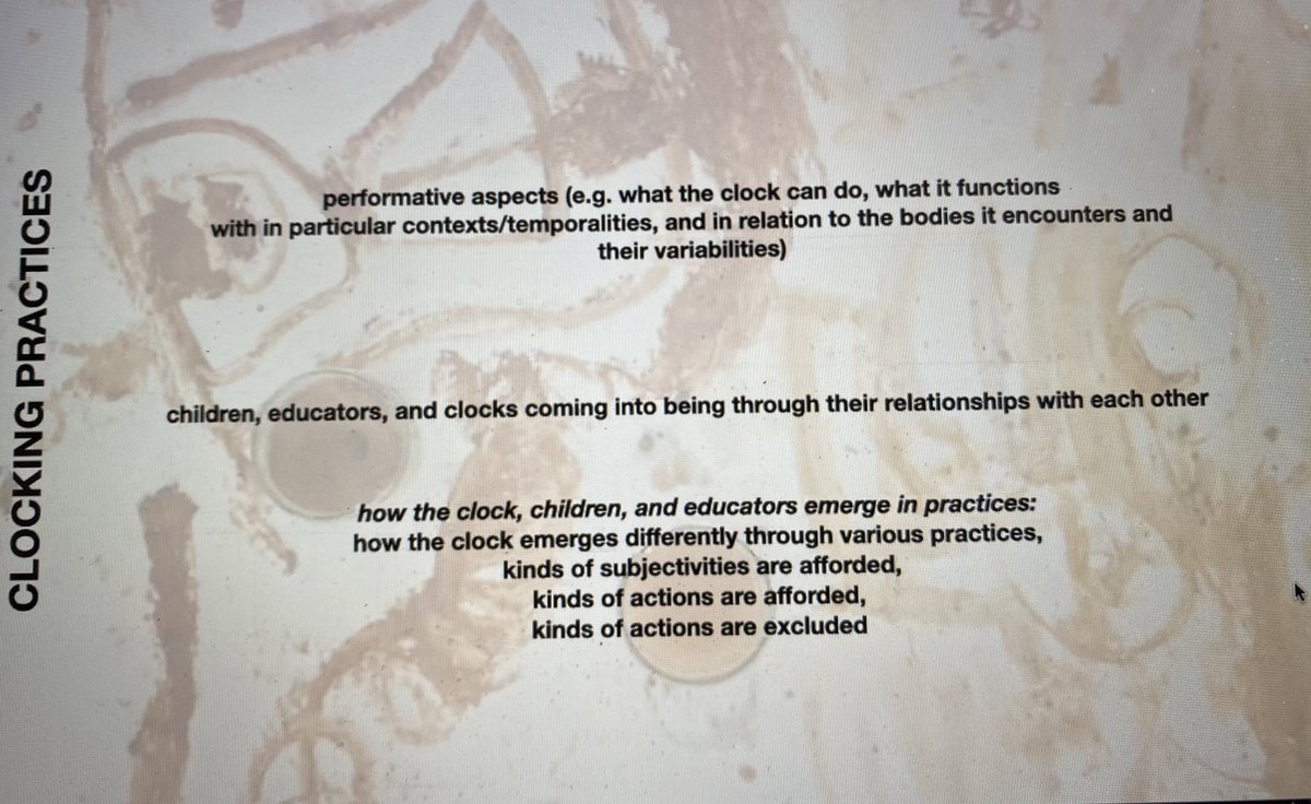 Attention2place's tweet photo. Fascinating talk by @vpacinik at #Childhood2021 conference about need to open clocking practices in Early Childhood Education #commonworlds https://t.co/fdjeuU5gS2
