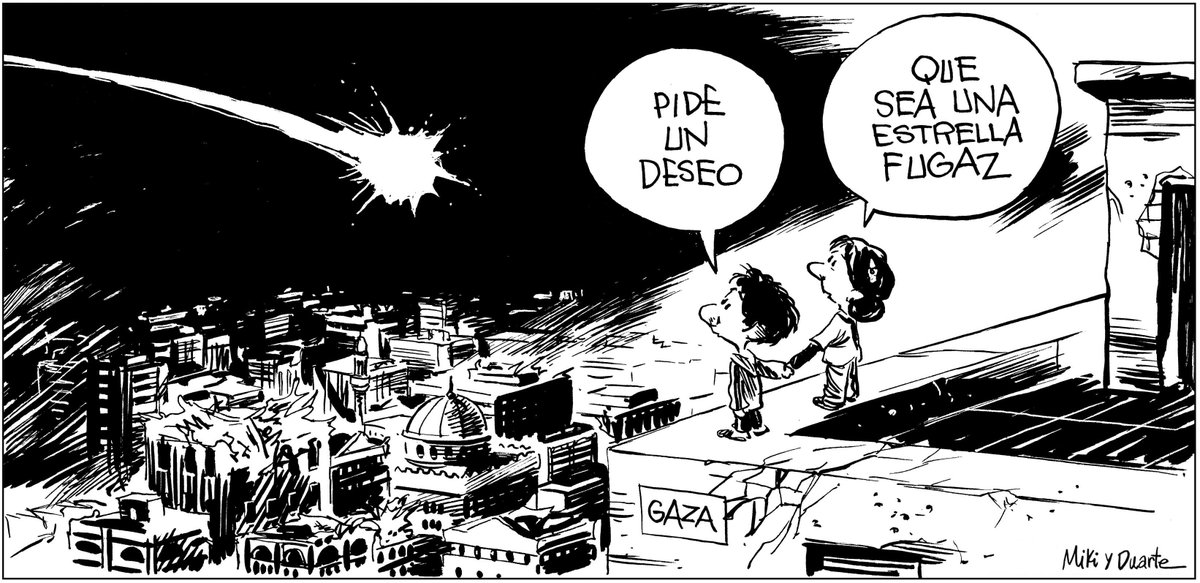 MikiyDuarte's tweet photo. Israel bombardea la Franja de #Gaza tras el lanzamiento de cohetes por parte de milicianos de Hamás. Al menos 28 personas han fallecido, entre ellos 9 niños. #GazaUnderAttack https://t.co/NwLhyMgTOU