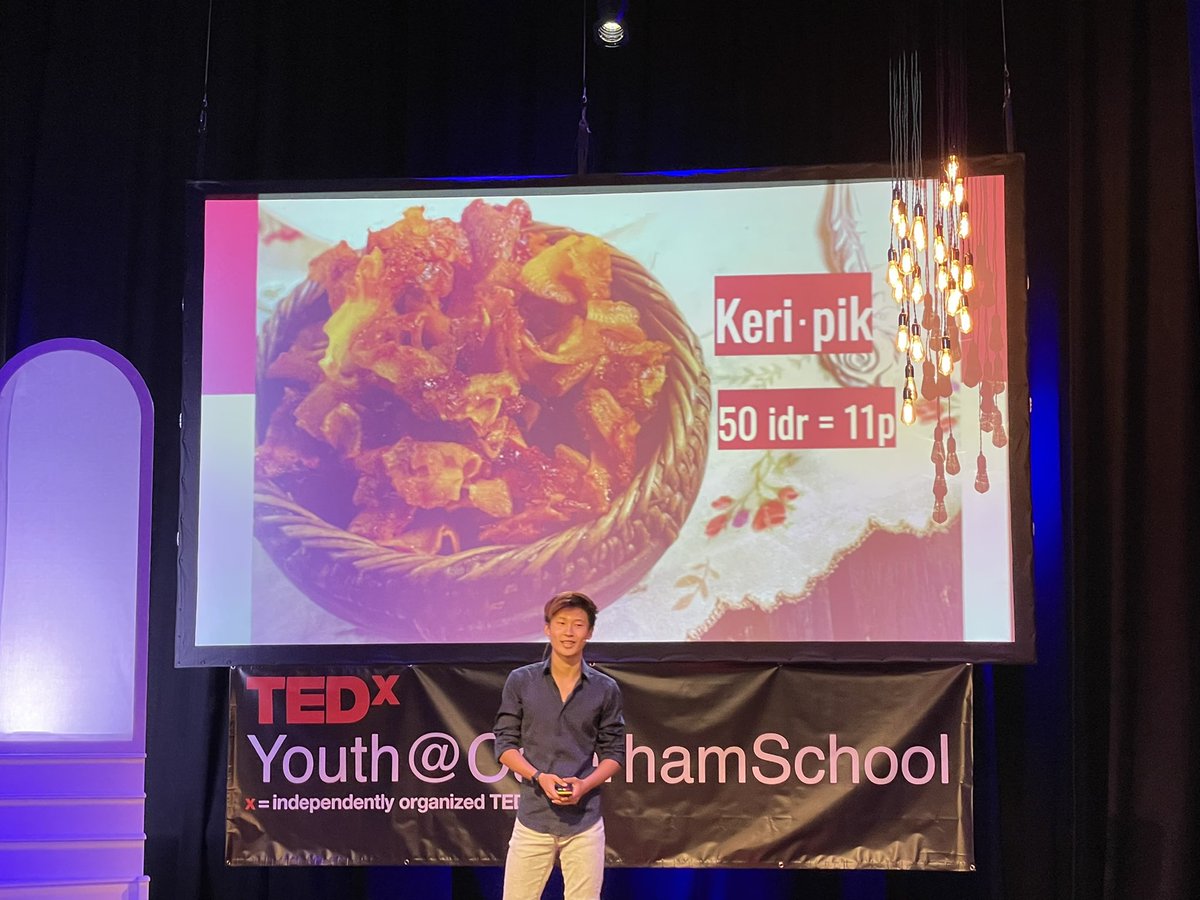 ajwebster101's tweet photo. Marcus is delivering an empathetic and inspiring talk on the relationship between tradition and innovation in Indonesia. A wonderful way of sharing our global stories and finding connections across cultures. TEDxYouth @Caterham_School #tedx #caterhamconnected https://t.co/WyxyaaSIgz