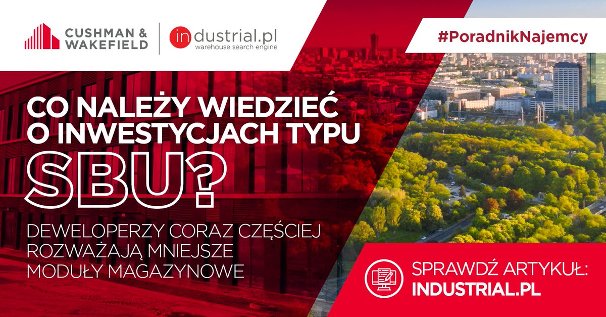 j_sinkiewicz's tweet photo. #PoradnikNajemcy / Deweloperzy coraz częsciej rozważają mniejsze moduły magazynowe, szczególnie na rynku warszawskim. Mowa tutaj o liczących pomiędzy 500 a 1500 mkw. inwestycjach typu Small Business Units: https://t.co/Z8zTGTLNbW

#magazyny #inwestycje #logistyka #SBU https://t.co/qeMPRqDdCn