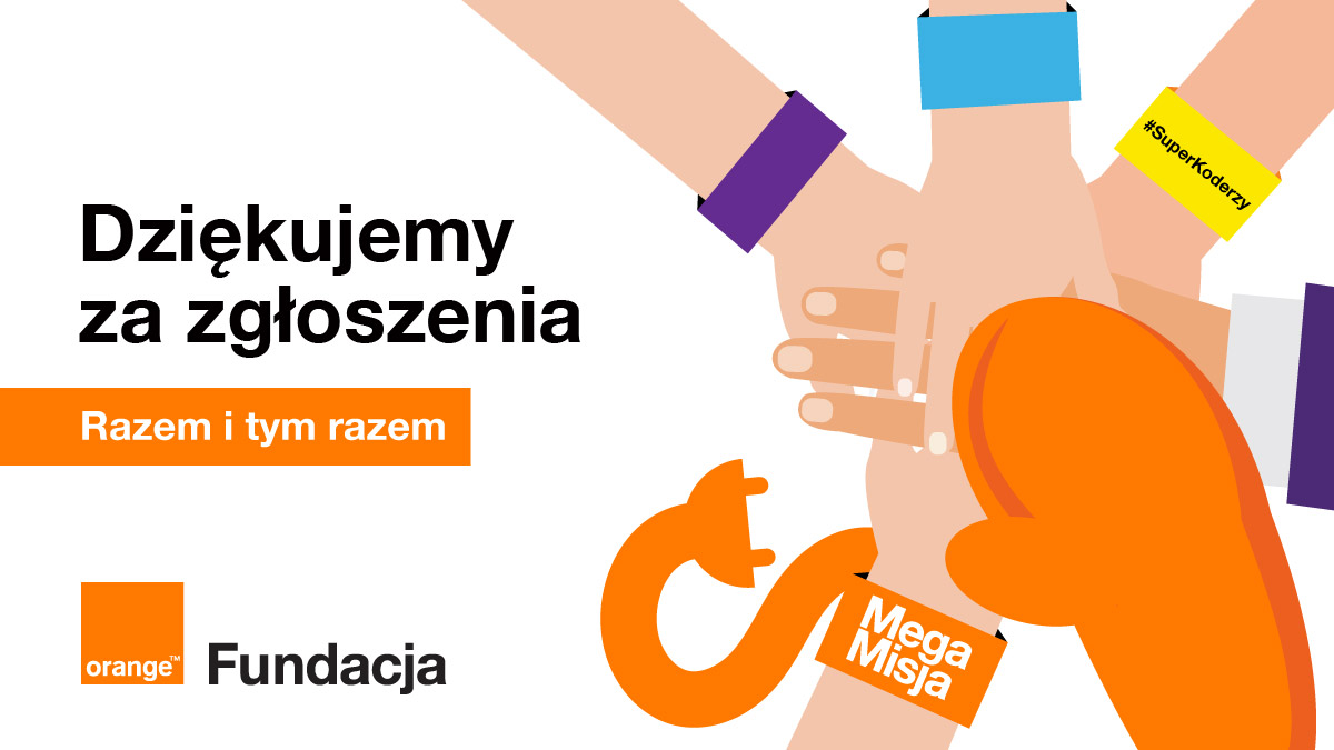 fundacjaorange's tweet image. Zamknęliśmy już nabór do #MegaMisja i #SuperKoderzy. Dziękujemy bardzo za zaangażowanie i wszystkie zgłoszenia - a jest ich aż 1122! 
Teraz komisje będą je analizować. Wyniki podamy 10 czerwca 😊
