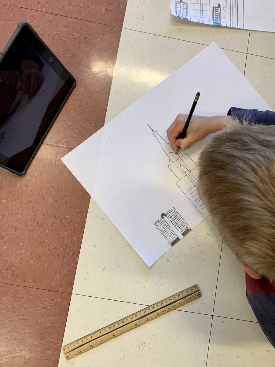 misslachman_GV's tweet photo. Working hard on their cityscapes! #geometryproject #jaguarmax βοΈππ https://t.co/tpIPFWILEG