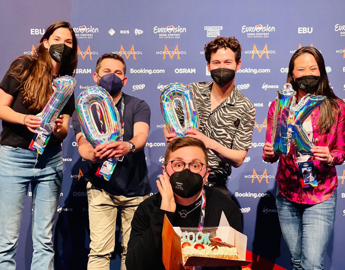 ❤️ Thank you so much for helping us reach 100,000 subscribers on YouTube. Our team in Rotterdam celebrated with balloons and cake. We’re sending love to our blog mates at home, the #Eurovision singers who have been so generous with their time, and all of you for your support!