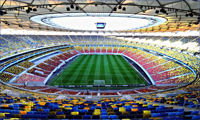 Arena NaționalăLocation:Sector 2,  #BucharestCapacity: 55,634 seats (14,464 or 25% due to COVID, can be up to 33%)Matches:Group C (Bucharest & Amsterdam - 1788 km): vs vs vs 1 R16 matchHas hosted: #UEL   Final