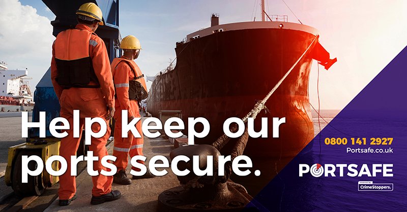 CrimestoppersUK's tweet image. Want to help keep UK ports and those who work in and around them safe from crime? The #PortSafe Hotline is here to help you speak up, 100% anonymously. Click to find out more: bit.ly/3mcDCmZ
