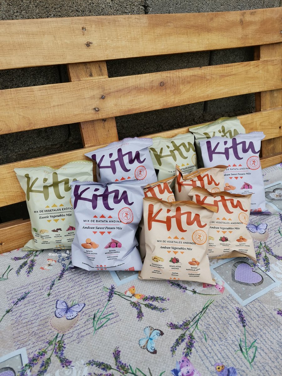 <a href="/KITU_Snack/">Kitusnack</a> chips vegetales exóticos andinos certificados, sin gluten, ni grasas trans, colorantes, conservantes, libre de alérgenos y bajos en sal y sin azúcar añadido.
A baja temperatura. 
15% de descuento:
 ➡️ JOINKITU ⬅️
instagram.com/p/COuroHPFSrq/
#kitusnack #snack #lauracalag