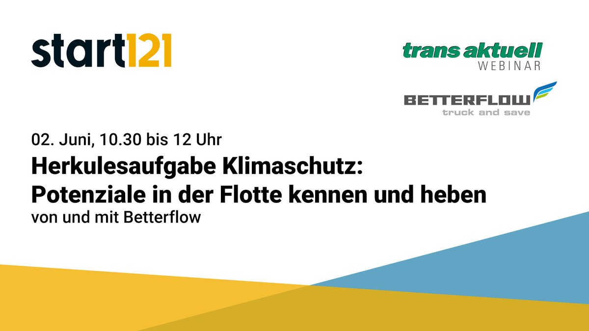 start121de's tweet image. Ganz frisch dabei: #BETTERFLOW haben sich inzwischen einen Namen in der Nutzfahrzeugbranche gemacht und unterstützen ein @transaktuell-Webinar. Natürlich dürfen die innovativen Aachener bei uns nicht fehlen. Willkommen!

Infos und Anmeldung: start121.de/termine/herkul…

#Klima #CO2