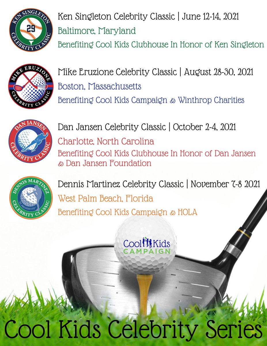 Join us for one of our Celebrity Classic golf tournaments! Each tournament benefits nonprofits. Message us for sponsorship packages! #coolkids #Golf #nonprofits #sponsorship