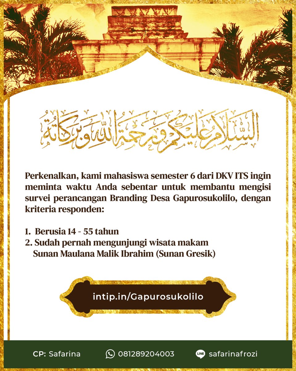 dandy_ac's tweet photo. @nahdlatululama Permisi, Saya Dandy mahasiswa S1 DKV yg sedang melakukan tugas perancangan. Jika berkenan apakah boleh minta bantuannya untuk mengisi kuesioner Saya di https://t.co/RHszv6yv0B

Atas perhatian &amp; bantuannya terimakasih banyak, selamat lebaran!😊🙏 https://t.co/70iSCUeNH2