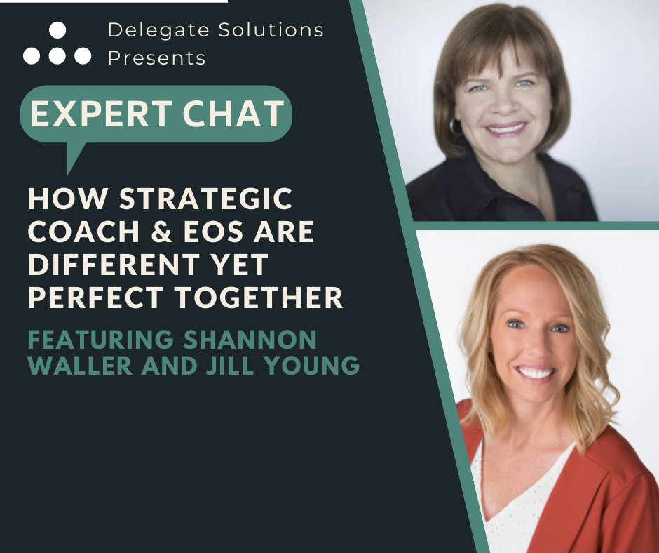 delegateinc's tweet image. How are Strategic Coach &amp;amp; EOS different, yet perfect together? Find out HOW with entrepreneurial experts Shannon Waller and Jill Young! 

#delegatesolutions #virtualassistant #delegate 

Watch the RECORDING on our YouTube Channel! hubs.ly/H0N2Qrx0