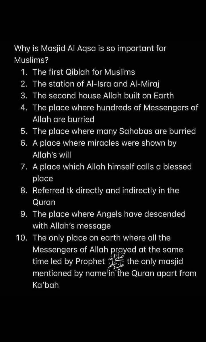 mujamilshaikh8's tweet photo. Important of Al Aqsa masjid in muslims https://t.co/Ykk2KDGZDX
