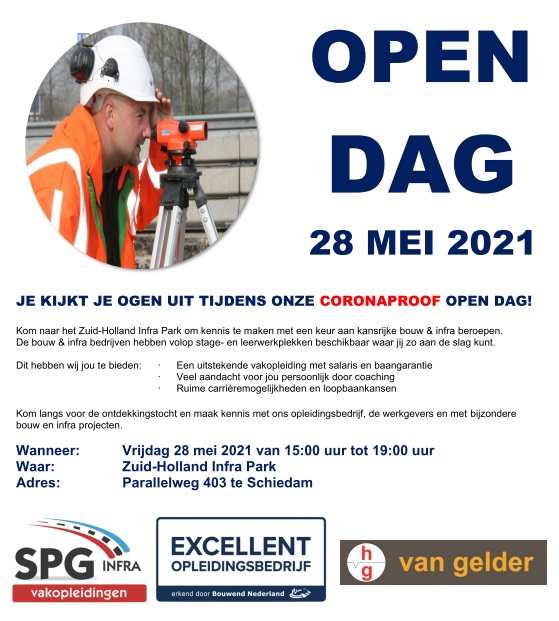 PeterDekkerVG's tweet photo. Ben jij de nieuwe Vakman GWW of Asfaltafwerker die bij @vGelderGroep zijn opleiding wil komen volgen? Kom naar de open dag van @SPGInfra  op 28 mei, en kom in aanraking met ons mooie vakgebied en de kansen die werken in de Infra met zich meebrengt. https://t.co/mmCVVxI8WW