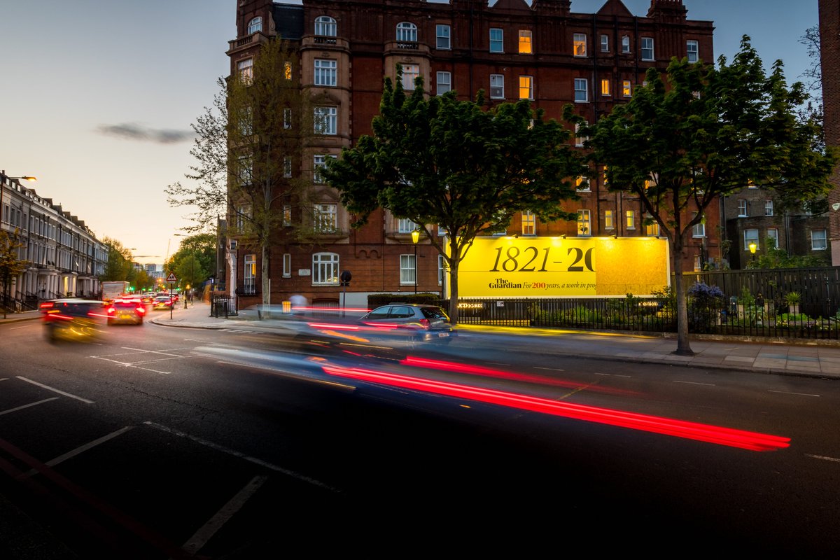 The <a href="/guardian/">The Guardian</a> is celebrating its 200th year this month with this witty #OOH creative from <a href="/PHD_UK/">PHD UK</a> and <a href="/TalonOOH/">Talon</a> showcasing that it is still a work in process with this seemingly unfinished #billboard