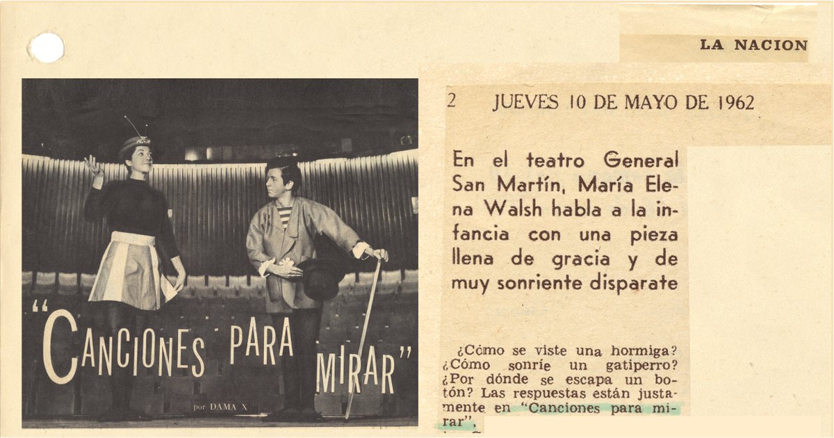 🖋🎼María Elena Walsh: escritora y compositora.

#CancionesparaMirar
#DoñaDisparateyBambuco

▪Hoy 11 de Mayo, en el día del autor y compositor musical, comenzamos una serie de publicaciones sobre las dos obras de teatro de MEW con las que surge el teatro infantil.