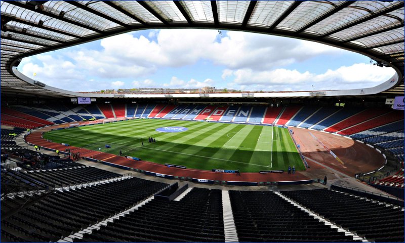 Hampden ParkLocation:Mount Florida,  #GlasgowCapacity: 51,866 seats (12,967 or 25% due to COVID, can be up to 33%)Matches:Group D (London & Glasgow - 553 km): vs  vs  vs 1 R16 matchHas hosted:Olympics #UCLfinal    #UEL   Final #UEFA CWC Final