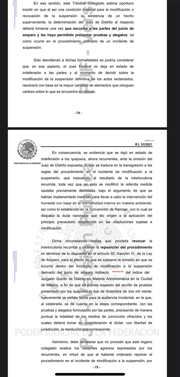 KOSMOpubORG's tweet photo. Magistrados @CJF_Mx revocan ineterlocutoria por la que se negó suspensión a vecinos de #YoProtejoElHumedal vs Puente en Periférico Cuemanco-Xochimilco

Obra pública debe regresar al momento antes de 4 diciembre 2020

‼️Palo para @Claudiashein @mroblesg @CDMXConsejeria y Juez 5o‼️ https://t.co/93SgRlLvCR