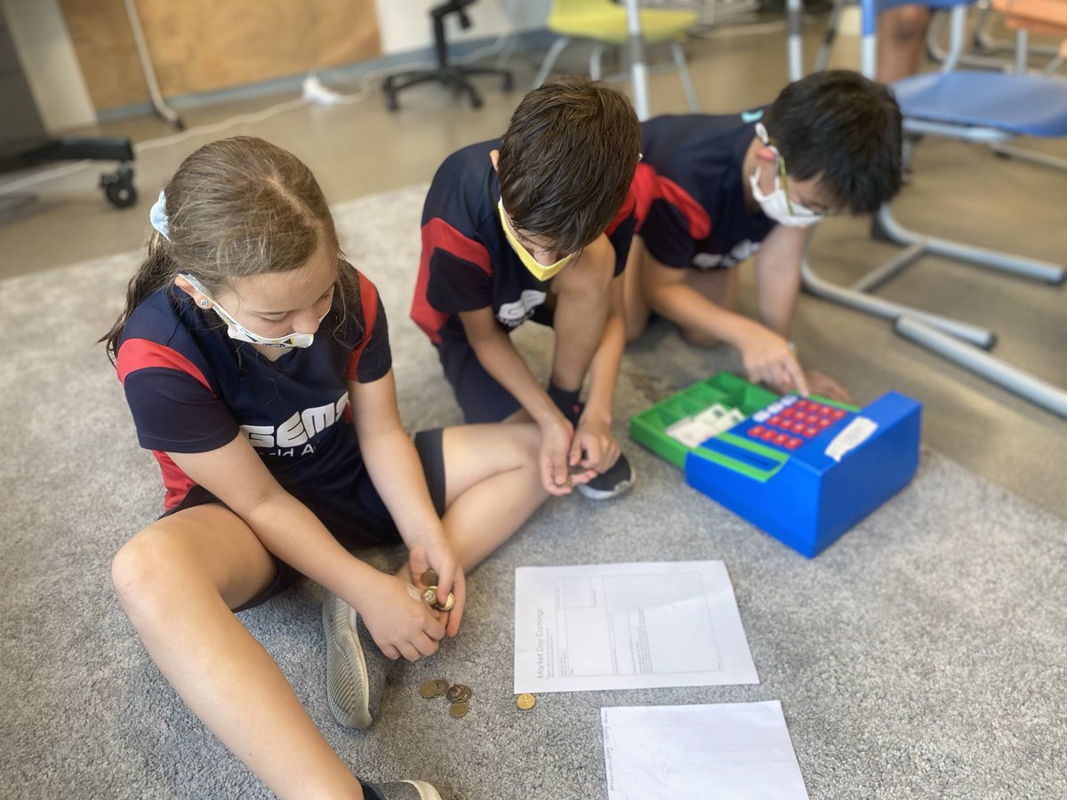 Students calculated their profits from Market Day by subtracting material costs, initial loans from parents, discounts given and interests on second loans.  <a href="/ibpyp/">IB PYP</a> #mathchat #MathStratChat #mathscpdchat #grade4 #EYPYgems