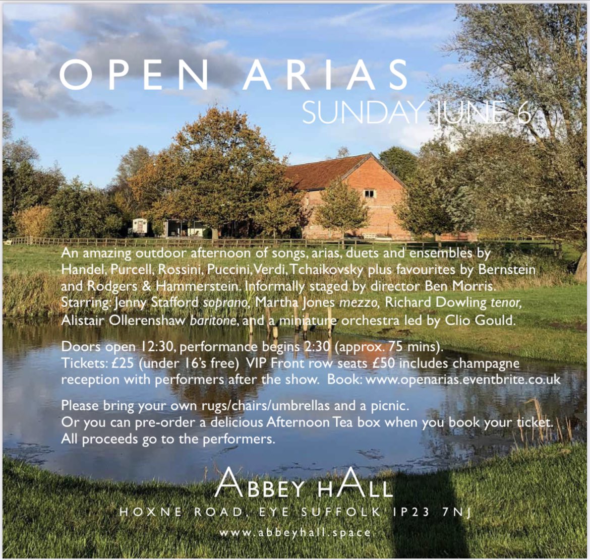 Operissima's tweet photo. Just booked my tickets to #OpenArias in June featuring @jen_the_sop @marthajmezzo @AliOllerenshaw and Richard Dowling. Can’t wait! #openairopera #operainsuffolk #abbeyhalleye #lifeafterlockdown #operaconcert https://t.co/7PVj3MNhvU
