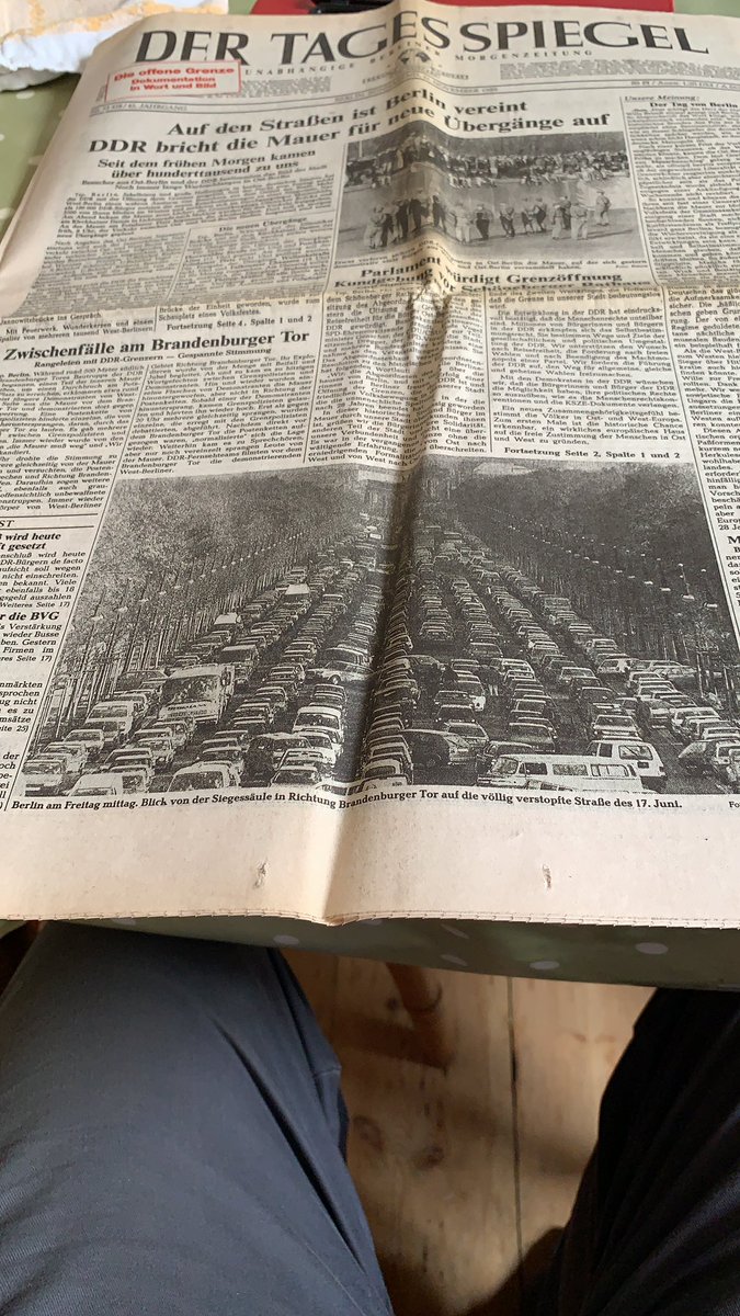 timba_captain's tweet photo. @diemauerthewall I found another newspaper from November 1989 @Tagesspiegel https://t.co/n5oqkmH6Tz