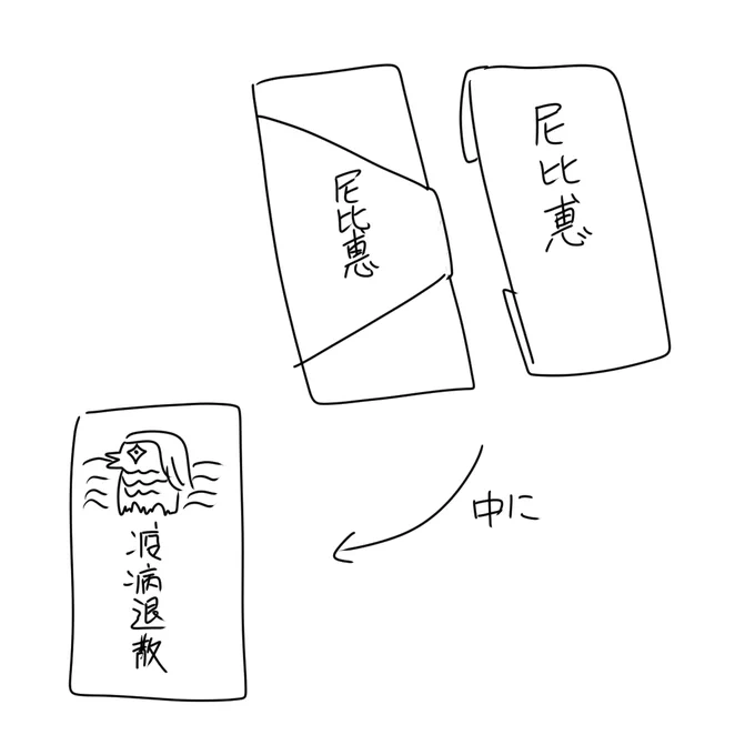 平等院のアマビエ、せめてこんな感じだったらまだ信ぴょう性あったんだけどね… 