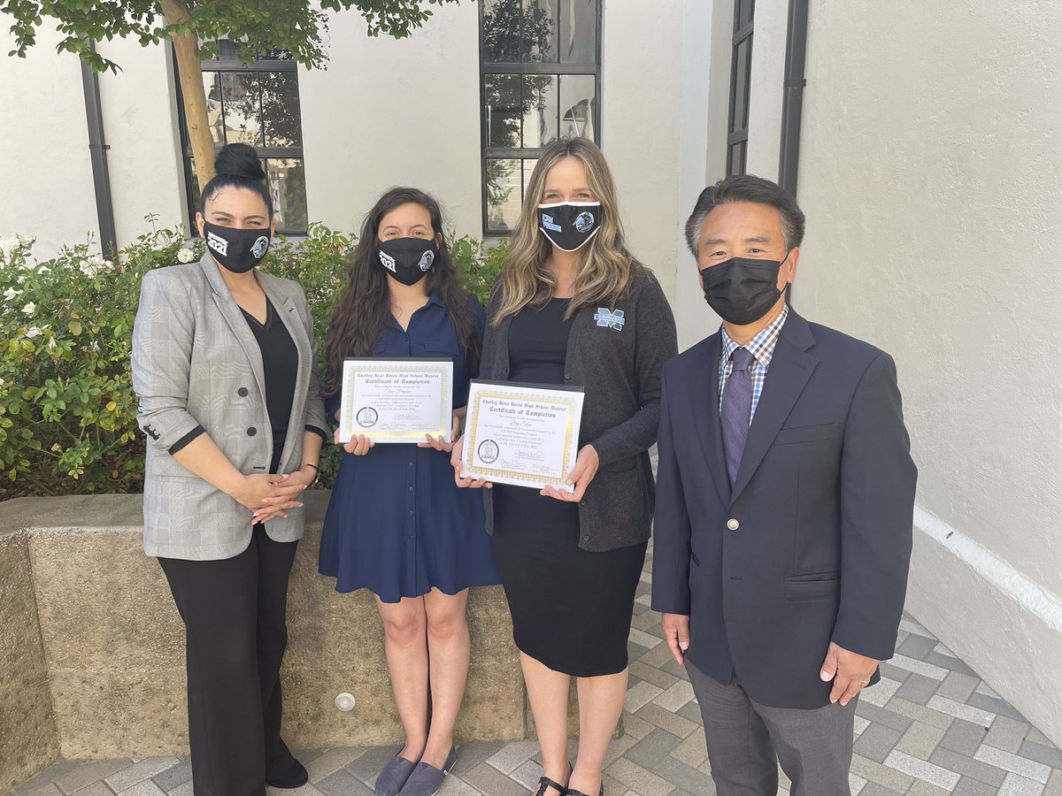 Celebrating Ms. Silva and Ms. Fregoso at the CJUHSD Induction Ceremony! Thank you for all you do!@Cav_Instruction