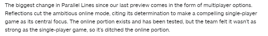 Olanovski's tweet image. What could&apos;ve been (Driver: Parallel Lines). 😩

&quot;The online portion exists and has been tested, but the team felt it wasn&apos;t as strong as the single-player game, so it&apos;s ditched the online portion.&quot;

#DriverGame #Driver4 #DriverParallelLines #Multiplayer