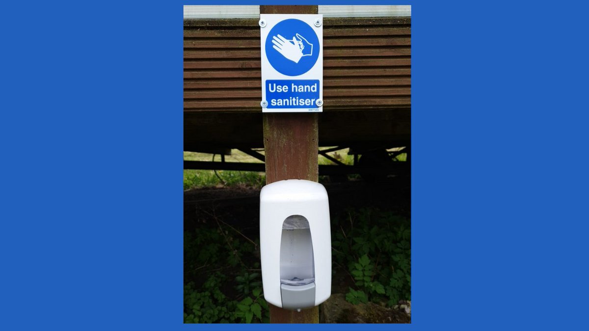 Just one of the ways we want to make your visit feel safer.  We have installed hand sanitizer at various points around the site. You can find our Covid risk assessment here 7springs.org.uk/risk-assessmen…