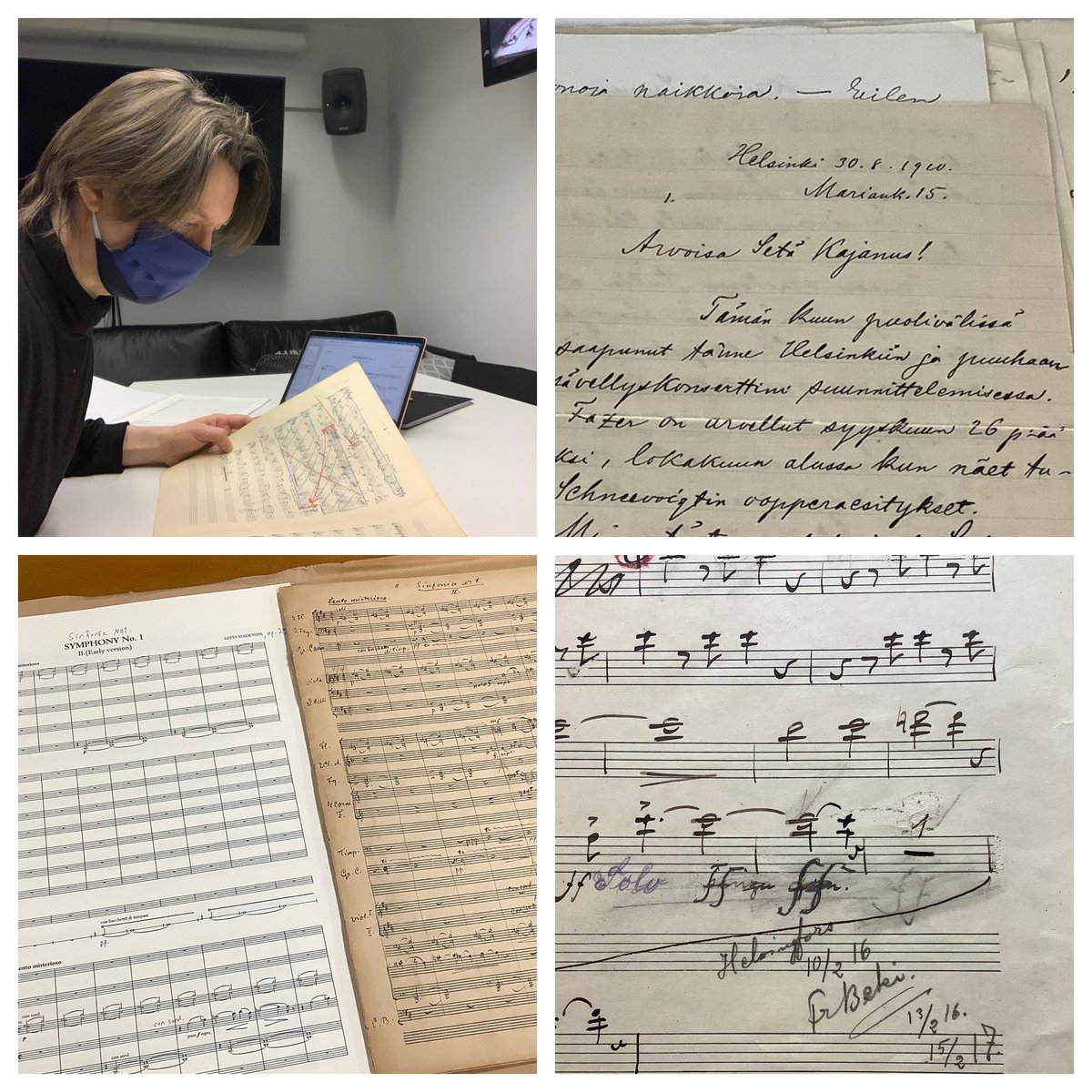 sashamakila's tweet photo. I started my work on the #criticaledition of Leevi Madetoja's first symphony one year ago today. During this year I have learned a lot about #musicphilology, #paleography, #codicology, #stemmatics, #rastrology, #marginalia and many other subjects. #leevimadetoja #madetoja https://t.co/EDEPZQsTyg