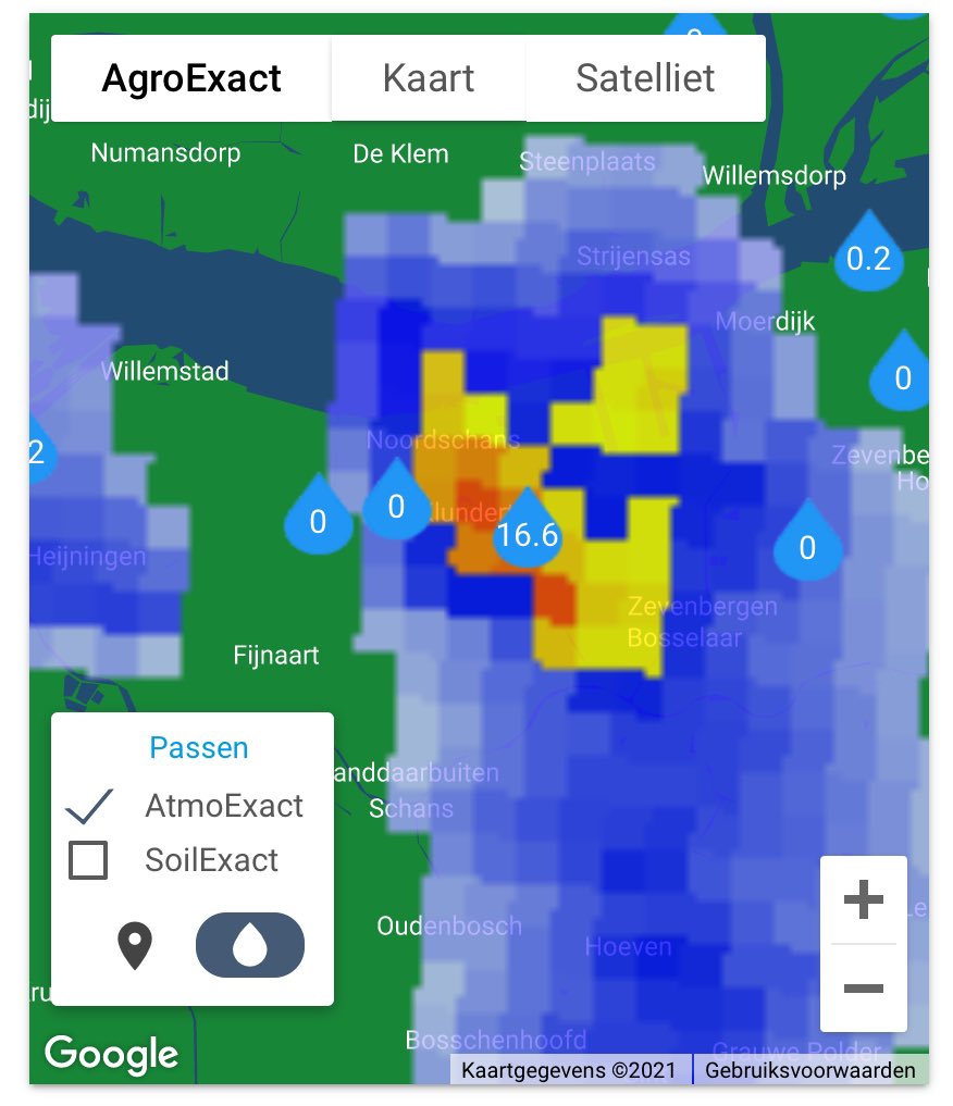 AgroExact's tweet photo. Zó lokaal is de neerslag dus! ~2 km afstand, verschil tussen 0 mm en ruim 17 mm
Nu live te volgen op onze app
#lokaal #metenisweten #akkerregen #AtmoNetwork https://t.co/9xsTfGTCQz