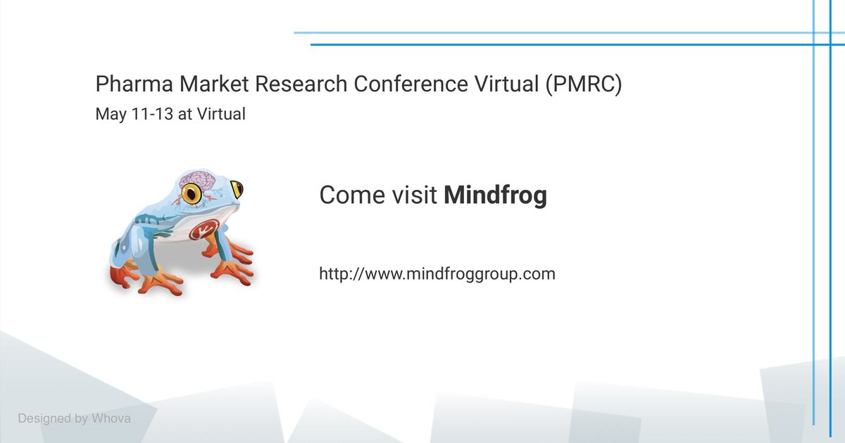 mindfrog's tweet image. Come to visit our booth at Pharma Market Research Conference Virtual (PMRC) and check out our amazing offers. #PharmaResearch,PMRC2021 via Whova event app whova.com/whova-event-ap…