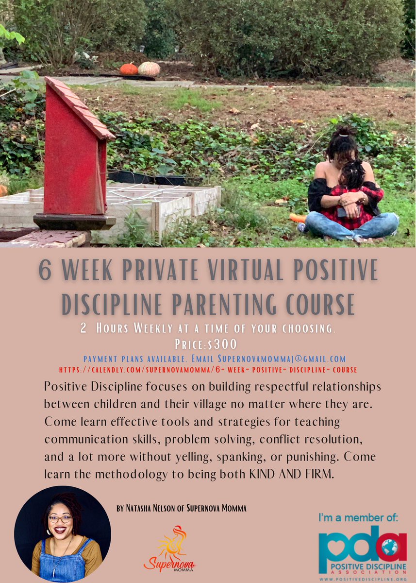 Hi! I’m Tash, Im an Autistic Mom to two Autistic girls and I’m a Certified Positive Discipline Parent Educator. I host virtual courses and workshops that help introduce and teach parents, specifically Black and Neurodiverse parents, positive discipline.  https://supernovamomma.com/positive-discipline-workshop/