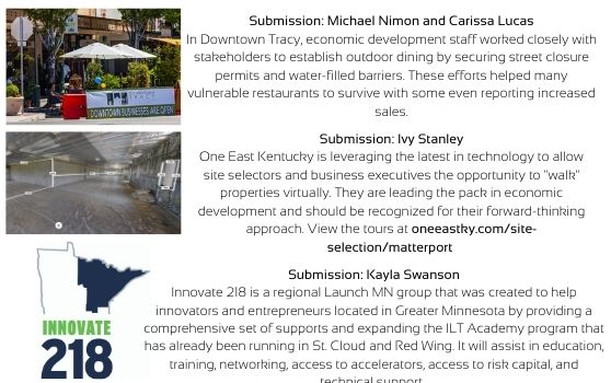 goldshovel's tweet image. Happy Economic Development Week! We are happy to announce our Tuesday winners for &quot;Greatest Accomplishments!&quot; Featured are @cityoftracy , @OneEastKY , and @ItascaMeans ! #economicdevelopment #econdev #communitydevelopment #community #edw2021 #economicdevelopmentweek