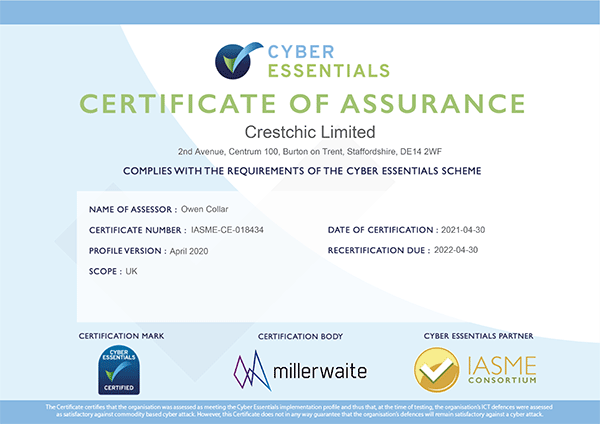 Crestchic_UK's tweet photo. #Crestchic Limited, the world-leading manufacturer of #loadbank testing equipment, has been certified as a ‘Cyber Essentials’ business by the National Cyber Security Centre #ncsc. Read more here: https://t.co/AERlRw0kor https://t.co/0HwyTfyScw
