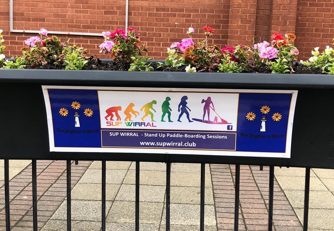 NEW SPONSOR ALERT

Welcome <a href="/SLSMITH409/">SUPwirral</a> SUPWIRRAL

Est in 2014, SUPWirral host the biggest variety of Stand up Paddle boarding sessions in the North West.

Another amazing Independent business supporting our local community. Check out their colourful signage on our planters. 🌼🌼