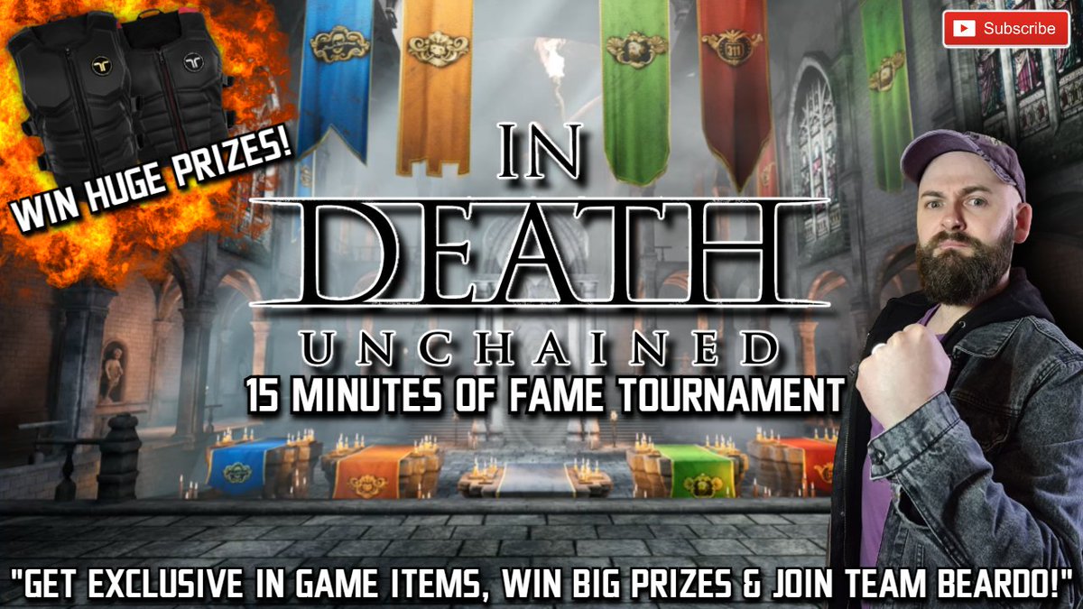The battle of the century is about to begin...

Win HUGE prizes, daily In Death Unchained game key giveaways &amp; get some exclusive in-game Beardo Benjo items... Team Beardo needs YOU!

youtu.be/VGB2_L4lKHs - Tournament details
gleam.io/competitions/W… - Enter the raffle