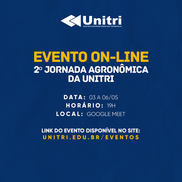 UnitriAsoec's tweet photo. Segunda Jornada Agronômica acontece de forma online - https://t.co/z7D4PvWmRR https://t.co/OyzOTXn9WW