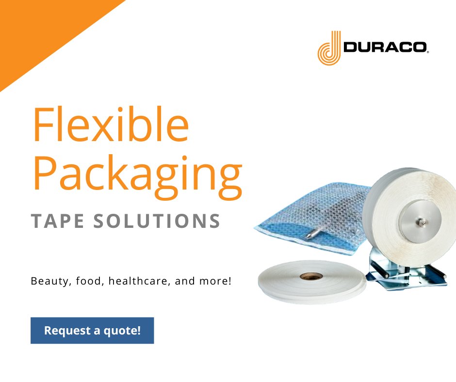 DuracoTapes's tweet image. Talk to our experts to request a quote of our recommended tapes that will provide the secure seal your flexible packaging applications demand. hubs.la/H0Lw76k0

#DuracoTapes #TapeSolutions #Packaging