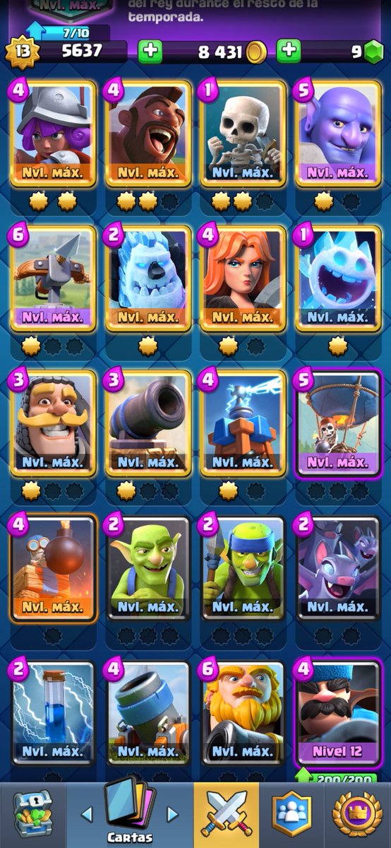 Ando vendiendo mi cuenta de CR
por motivos personales ya no podré tenerla ni jugarla, pero tampoco quiero dejarla perdida.
Cuenta con las 3 B buena bonita y barata.
Se ofrece en 700 pero es un precio tratable y negociable.
Mas inf por MD
Rt
<a href="/FernandoAxelRL/">Fernando RL</a> <a href="/RaysGamingMx/">Rays Gaming</a>