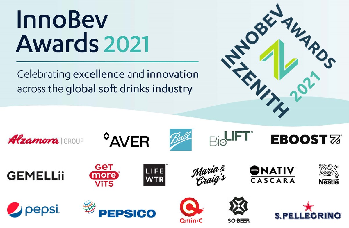 michaelcervin's tweet photo. Congratulations to all the winners at the 2021 #InnoBev Awards, for their excellence in the soft drinks category! @askzenith #softdrinks #beverageindustry https://t.co/QXdXN3TByA