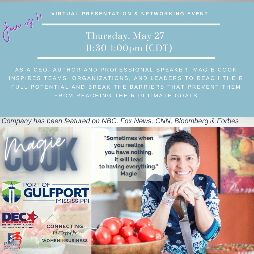Thank you to our Corporate Sponsors:
<a href="/PortofGulfport/">Port of Gulfport</a> 
Corner Market
Butler Snow LLP
<a href="/NVSGIS/">NVision Solutions</a> 
Mississippi Power
Entergy
@HIIndustries 
Durbin USA 
<a href="/mbjournal/">Mississippi Business Journal</a> 
Bio Soil Enhancers, Inc.
eventbrite.com/e/connecting-w…