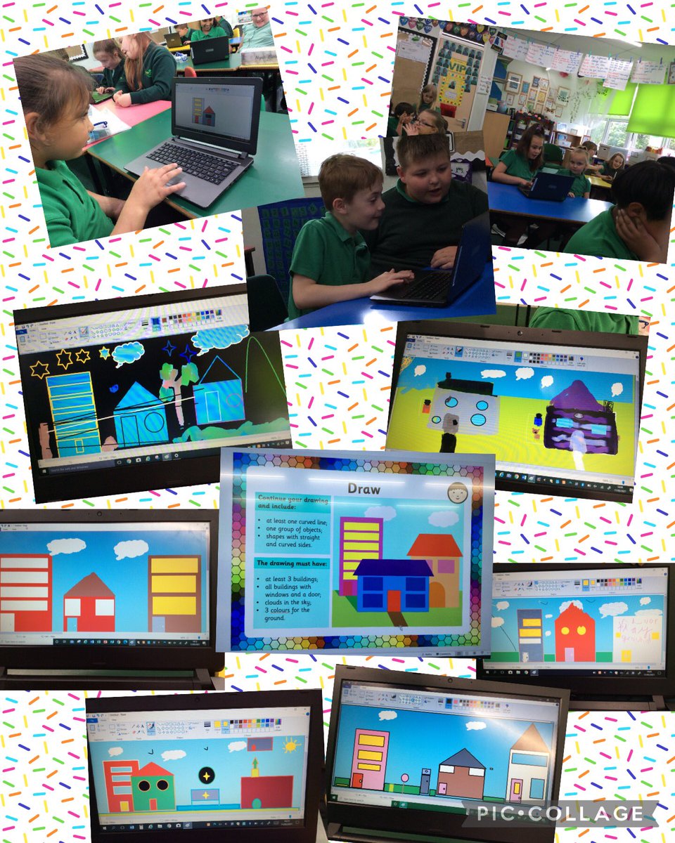 Timbertreey3's tweet image. This afternoon in Computing we have been creating pictures using Paint following a given criteria #desktoppublishing