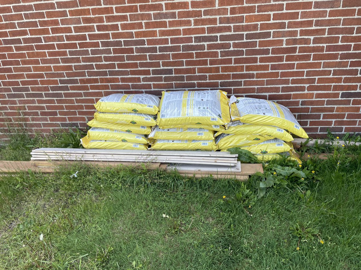 Not only did  @Lowes help clean up the garden they donated picnic tables, gardening soil and a Shed.