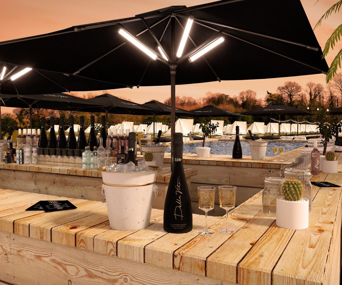 Summer plans: soaking up the rays with a glass of Della Vite in hand, at the swim up bar 😍🥂