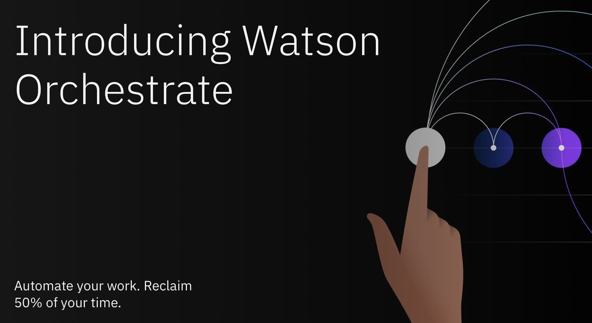 thcrewe's tweet photo. @IBM Introduces your own personal #AI. You initiate work in natural language, and #WatsonOrchestrate combines pre-packaged skills, on-the-fly and in-context, based on organizational knowledge and your prior interactions. #IBM #Automation https://t.co/JjmIKqZVOJ https://t.co/qJHtC9ih7z
