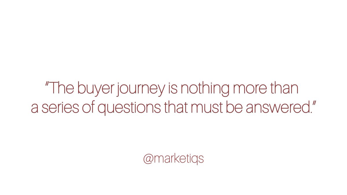 “The buyer journey is nothing more than a series of questions that must be answered.” #digitalmarketer #digitalmarketingtips #marketiqs #digitalmarketing