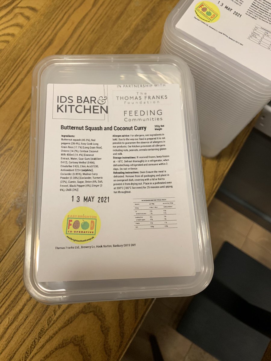 Another 100 meals for <a href="/EBFoodCoop/">East Brighton Food Co-operative</a> with thanks to <a href="/IDS_UK/">Institute of Development Studies</a> <a href="/FeedingComms/">Feeding Communities</a>. Helping support the most vulnerable in and around the brighton area