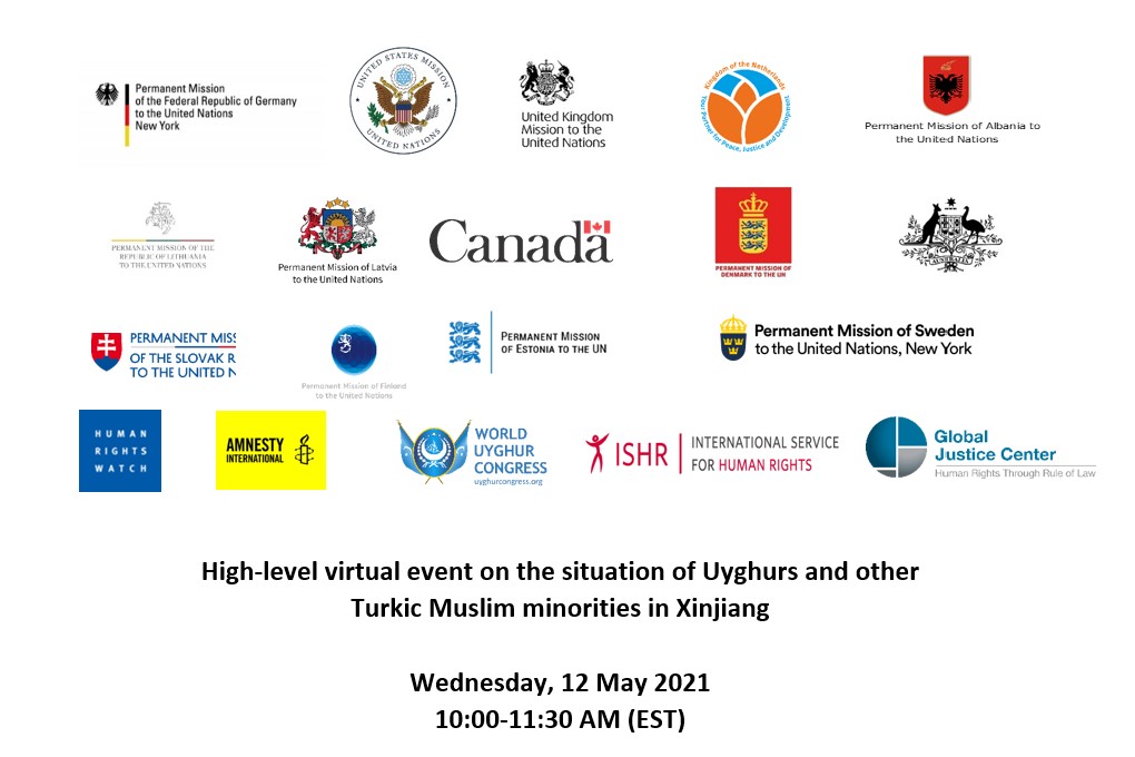 GlobalJusticeC's tweet photo. TOMORROW: We'll be joining @hrw, @amnesty, @ISHRglobal, @UyghurCongress, and several governments around the world to host an urgent discussion on crimes against Uighurs.

The international community has a moral and legal obligation to act.

Watch it here: https://t.co/tenjs5f1rF https://t.co/9Gsrsum2q5